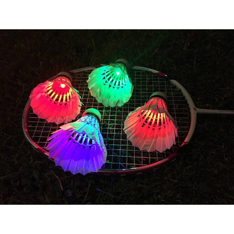  Ohuhu LED Badminton Shuttlecock Dark Night Glow Birdies Lighting For Outdoor & Indoor Sports Activities, 8-piece