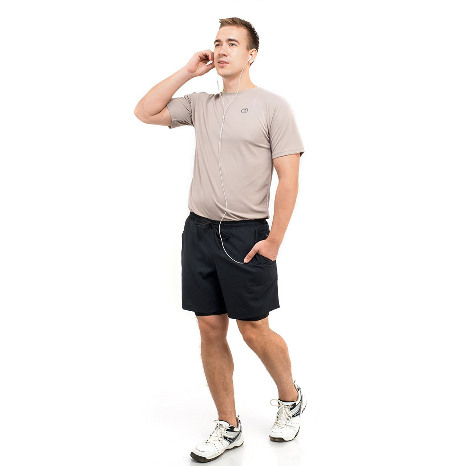  Sports Shorts With Phone Pocket for Men by TRUEREVO- Double Layered