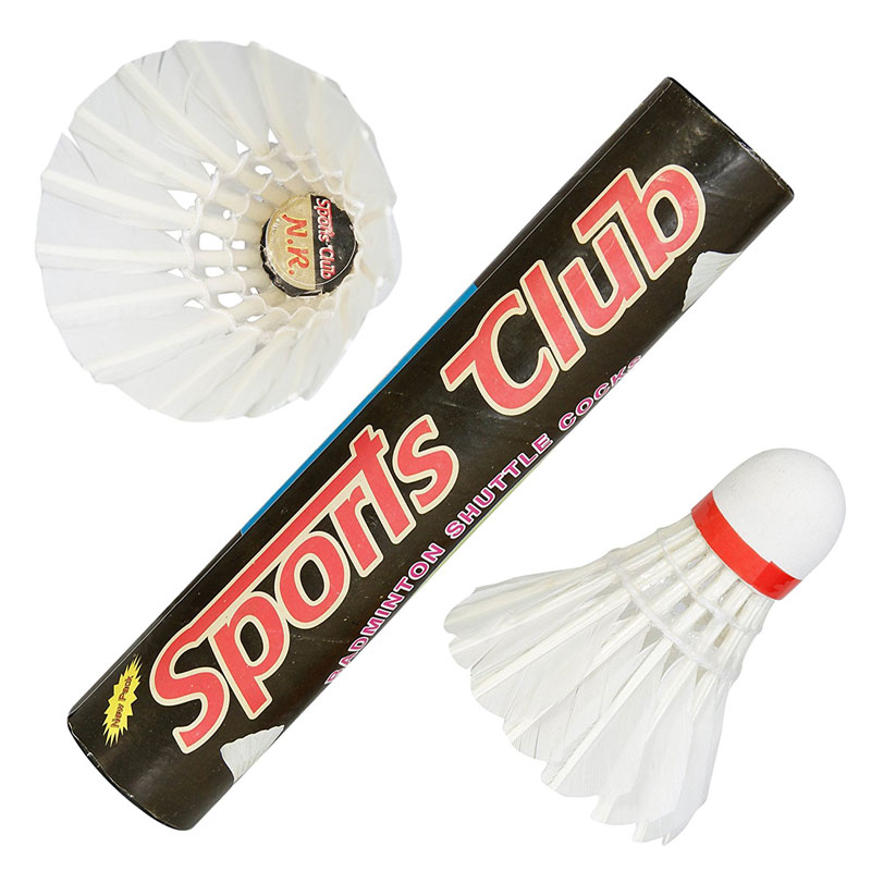  SC-10 Sports Club Strong Feather Badminton Shuttlecocks (pack of Ten).