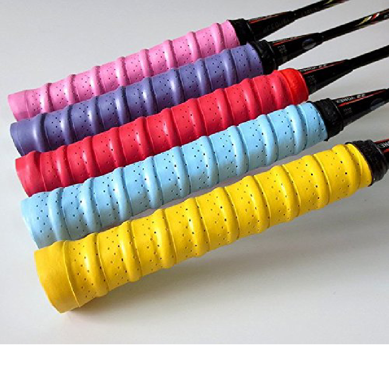 AUCH 5Pcs Absorb Moisture and Anti-slip Overgrip Grips Tape for Squash/Tennis/Badminton Racquetball Rackets Bat Fishing Rod