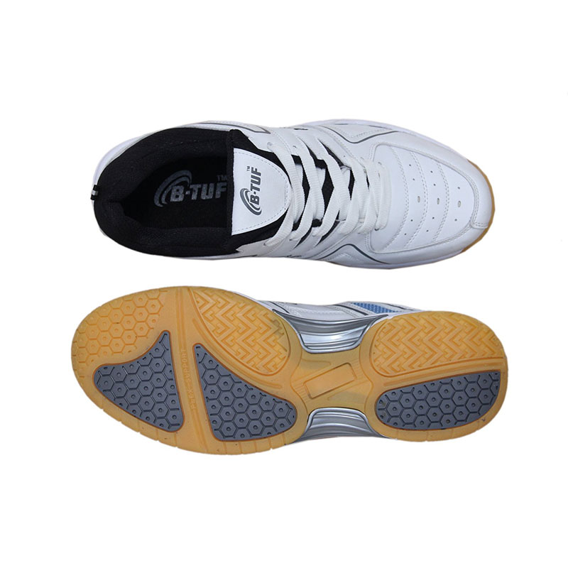 B-Tuf INSPIRE Super Cushion Badminton Shoes (Non Marking) Men's/Women's (White/Sky Blue)