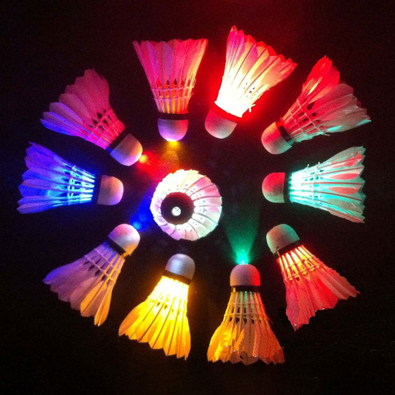  Dark Night Colorful LED Lighting Sport Badminton Light Spot Shuttlecock