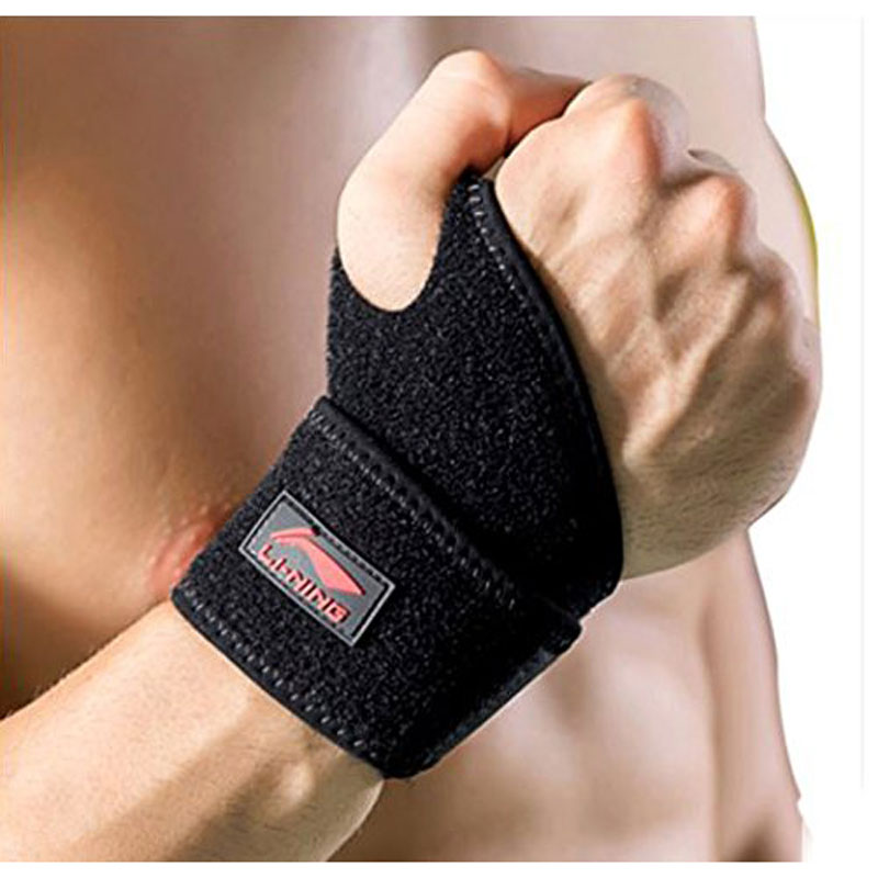 Di Grazia Lining Black Colour Adjustable Wrist Support Brace, Breathable Neoprene Support Wrap for Volleyball Badminton Tennis Weightlifting Unisex , One Size Adjustable