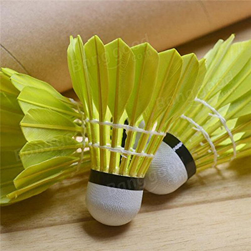  Generic 12 pcs Goose Feather Shuttlecock Professional Training Durable Badminton Accessories