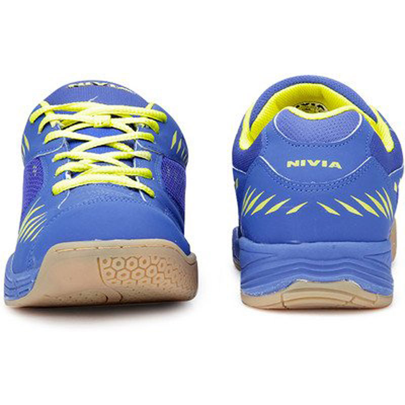 Nivia Super Court Badminton Shoes For Men  (White, Blue)