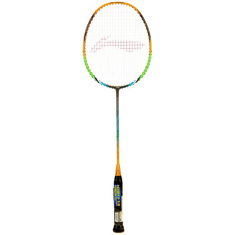 Li-Ning US-978 (String Tension Up to 35 LBS) S2 Strung  (Gold, Grey, Weight - 82 g)