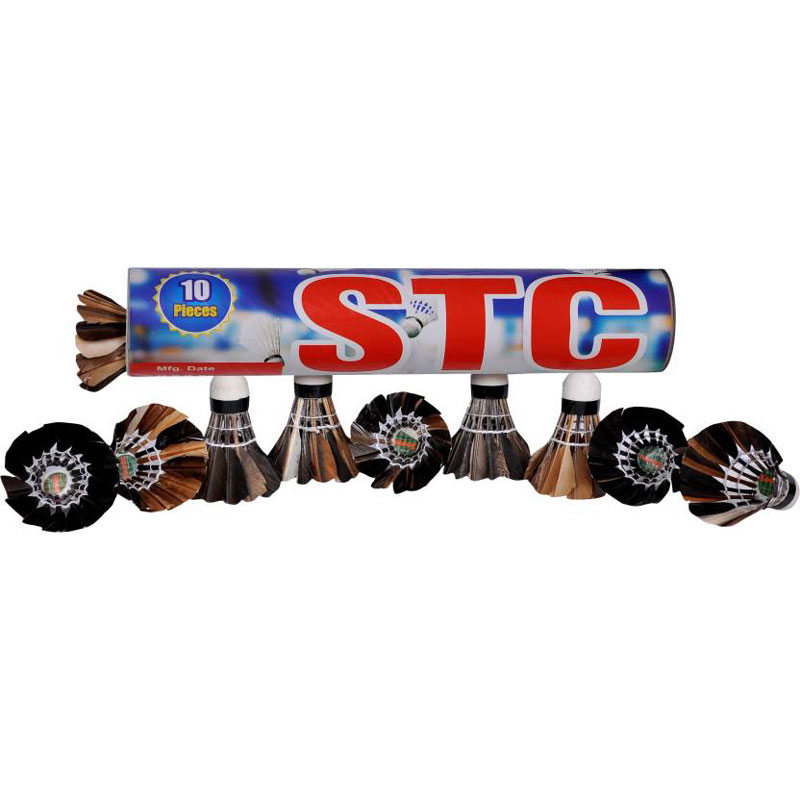  STC STC Shuttle cocks Feather Shuttle - Brown  (Fast, 80, Pack of 10)