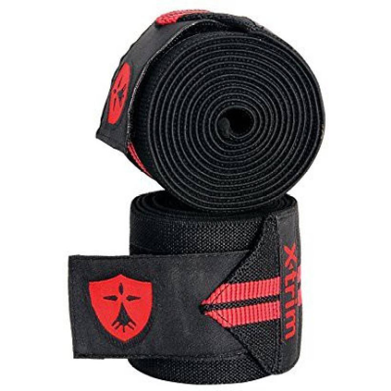 XTRIM DURAFIT KNEE WRAP - PACK OF 2 Knee, Calf & Thigh Support (Free Size, RED LINE)