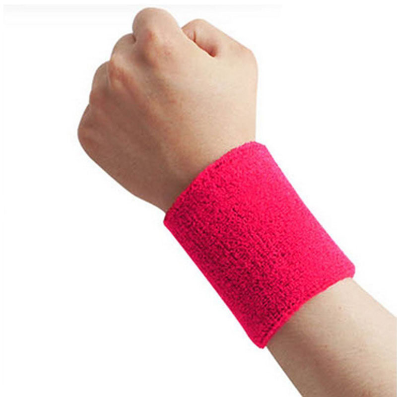 Rose Red&8cm*7.5cm : Men Women Sports Sweatband Tennis Squash Badminton Terry Cloth Wrist Sweat Bands Basketball Gym Wristband Wrist Wraps