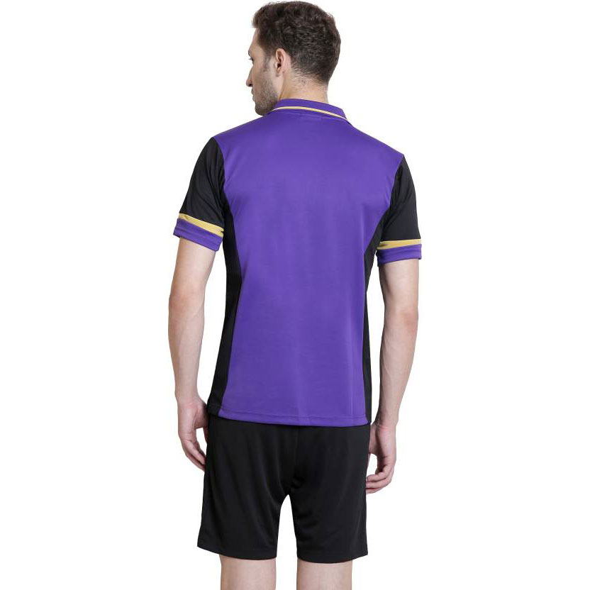  Yonex Solid Men's Polo Neck Purple T-Shirt