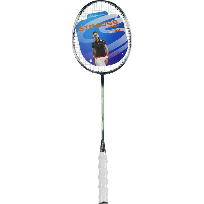 Strauss Nano Spark Badminton Racquet with Full cover(Green)