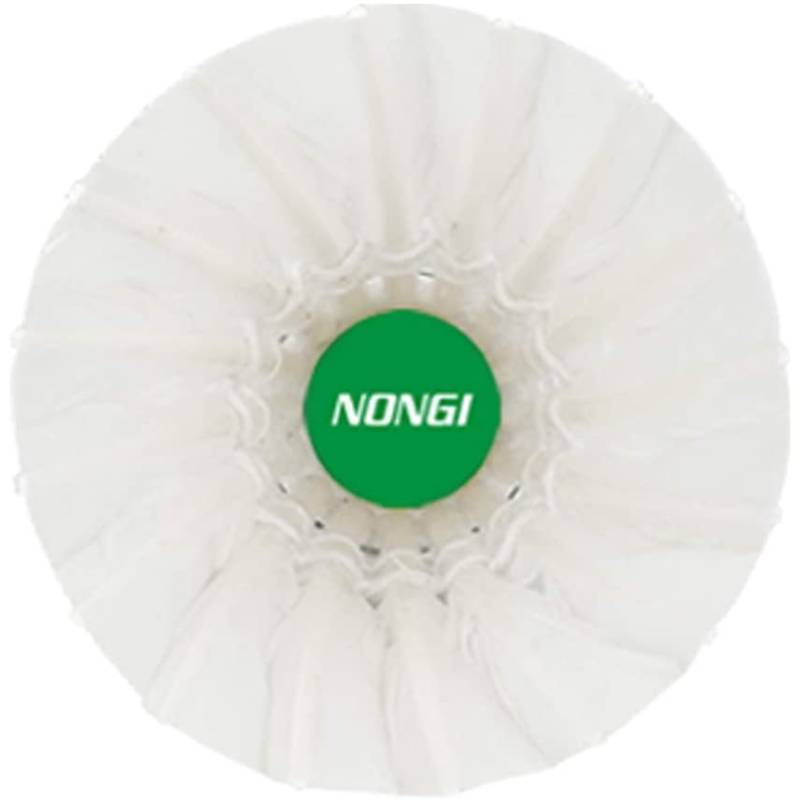 NONGI Badminton Feather Shuttle Cork Bounded Evenly by Nylon Thread (Speed 76, Medium) || Variations Available