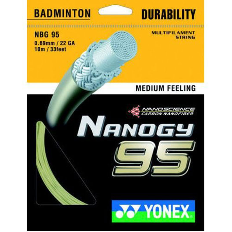 Yonex Nanogy 95 0.69mm Badminton String - 10 m  (Gold)