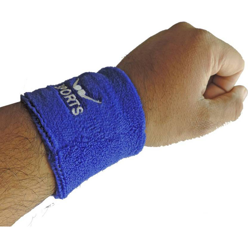 Hipkoo winner Sweatband wrist band / wrist support (left and right 2pcs) Fitness Band  (Blue, Pack of 2)